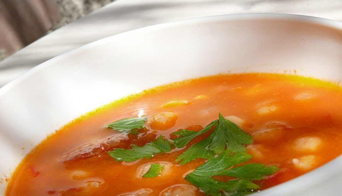 Chorizo and chickpea soup